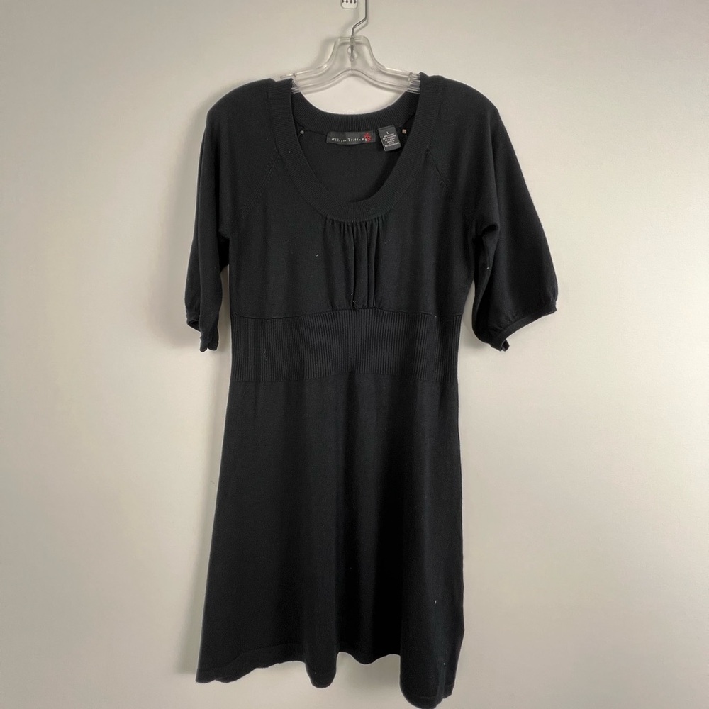 Women's Allison Brittney Black Pleated Dress Size L